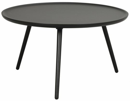 Soittopöytä 'Daisy' Pyöreä 80cm - Musta