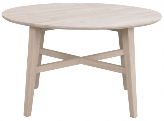 Sohvapöytä 'Filippa' Pyöreä 90cm - Valkopigmentoitu tammi