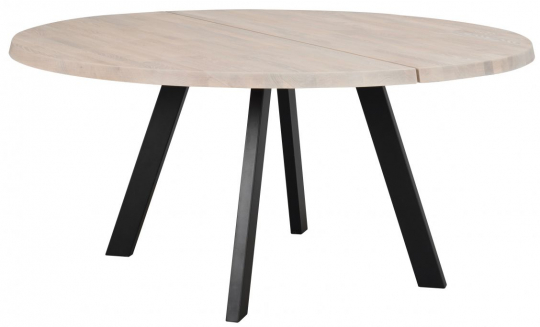 Ruokapöytä 'Fred' Pyöreä 160cm - Valkopigmentoitu