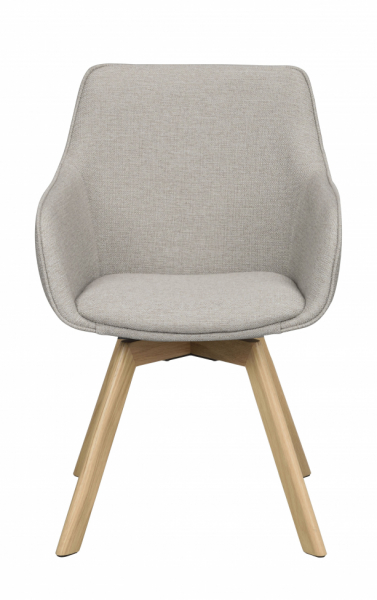 Käsinojatuoli 'Alison' - Beige/koivu