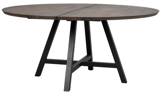 Ruokapöytä 'Carradale' Pyöreä 150cm - Ruskea/X-jalka