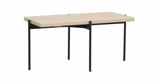Soittopöytä 'Shelton' 95x50cm - Valkopigmentoitu tammi