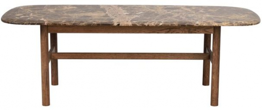 Soffbord 'Hammond' 135x62cm - Ruskea/Marmori