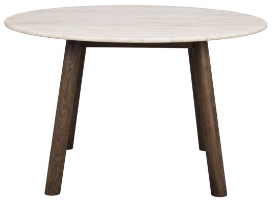 Ruokapöytä 'Taransay' Pyöreä 125cm - Beige/Ruskea
