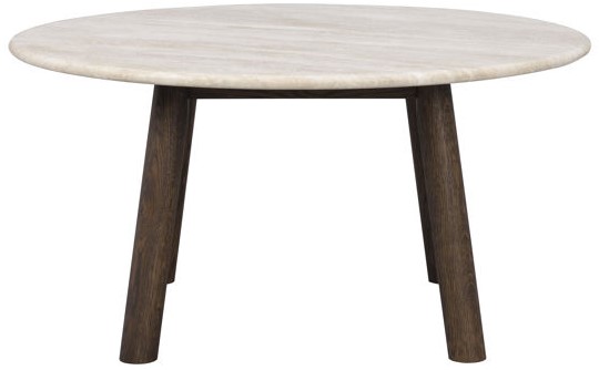 Soittopöytä 'Taransay' Pyöreä 90cm - Beige/Ruskea