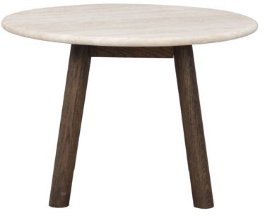 Soittopöytä 'Taransay' Pyöreä 60cm - Beige/Ruskea