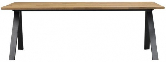 Ruokapöytä 'Carradale' 220 cm - Tammi/V-jalat