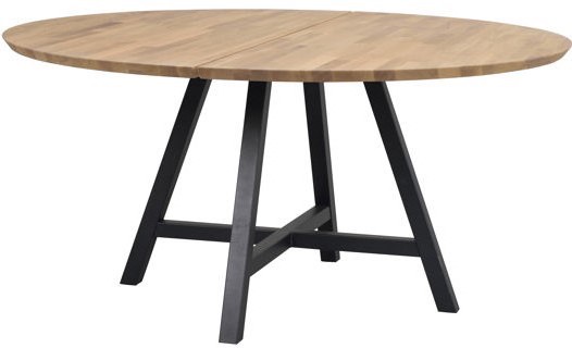 Ruokapöytä 'Carradale' Pyöreä 150cm - Tammi/X-jalat