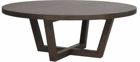 Pöytä 'Boxford' Pyöreä 110cm - Tumma koivu