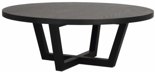 Pöytä 'Boxford' Pyöreä 110cm - Musta koivu
