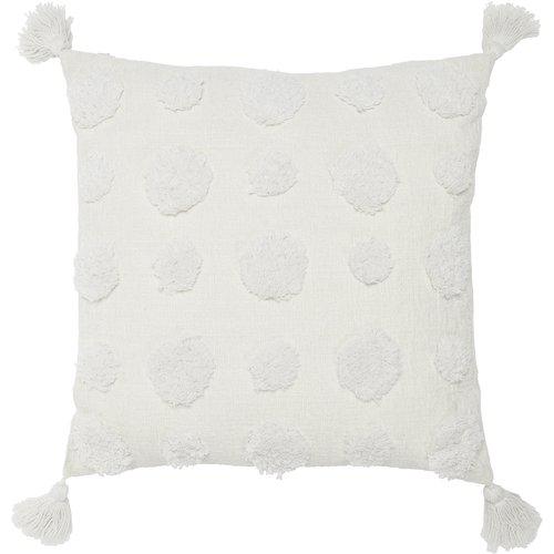Tyynynpäällinen 'Pom' 45x45 - Valkoinen