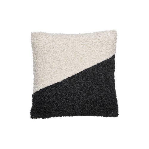 Tyynynpäällinen 'Teddy' 45x45 - Musta/Valkoinen