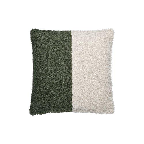 Tyynynpäällinen 'Teddy' 45x45 - Vihreä/Valkoinen