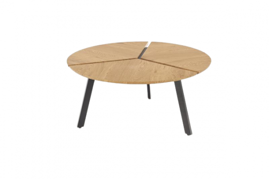 Soittopöytä 'Berga' Pyöreä 86cm - Luonnollinen/Musta