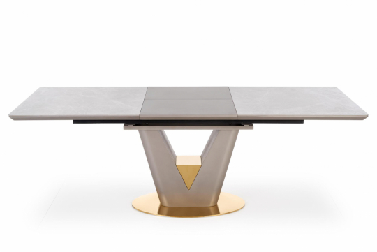 Ruokapöytä 'Valentino' 160-220cm - Harmaa/kupari