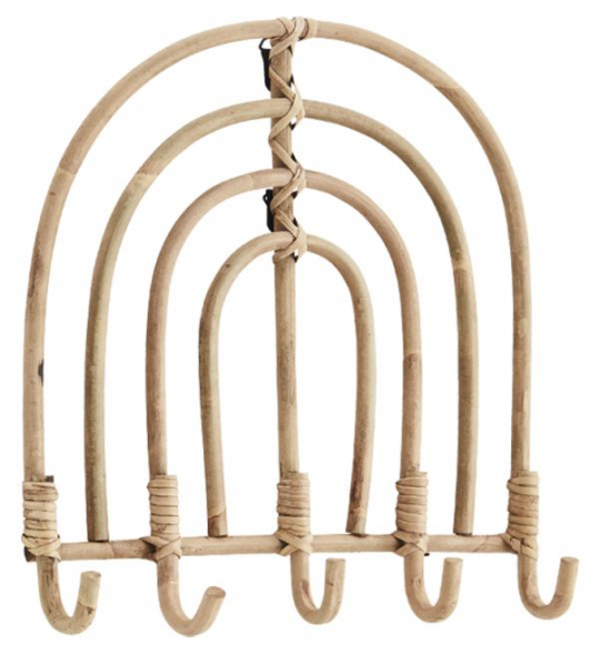 Vaateripustin 'Rattan Coat Rack' - Luonnonvärinen