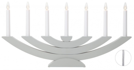 Adventtikynttelikkö 'Navida' - Harmaa