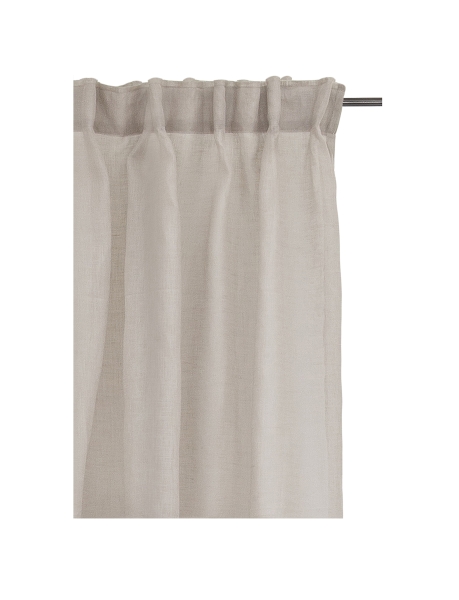 Verho, jossa on laskostusnauha 'Dalsland' 145x290 - Beige