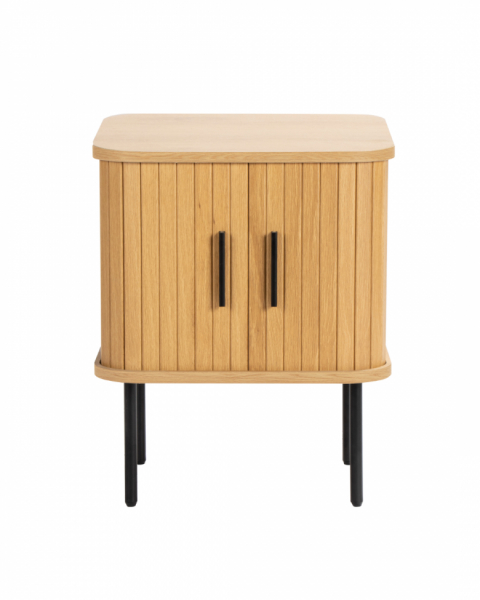 Yöpöytä 'Holmvik' - Luonnonväri/Musta