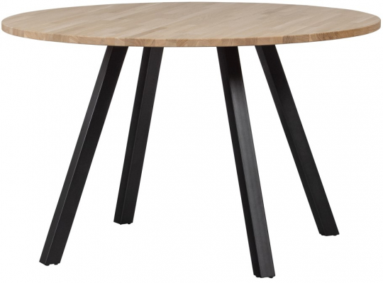 Ruokapöytä 'Tablo' Pyöreä 120cm - Luonnonvärinen/Musta