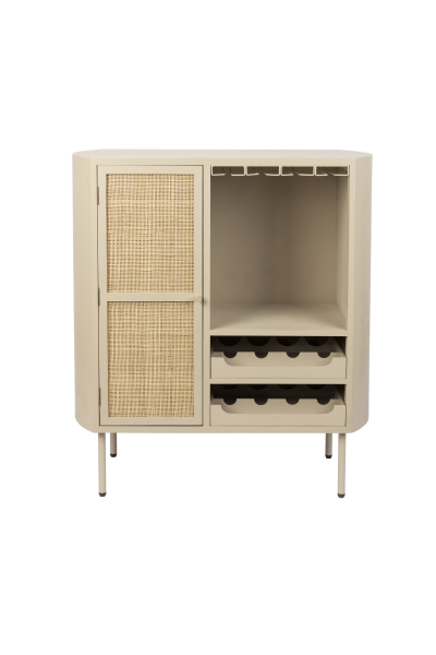 Viinihylly 'Amaya Low' - Beige