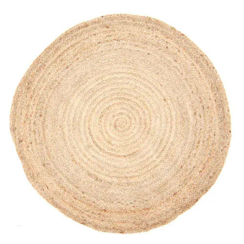 Pyöreä matto 'Flätan' 120cm - Jute