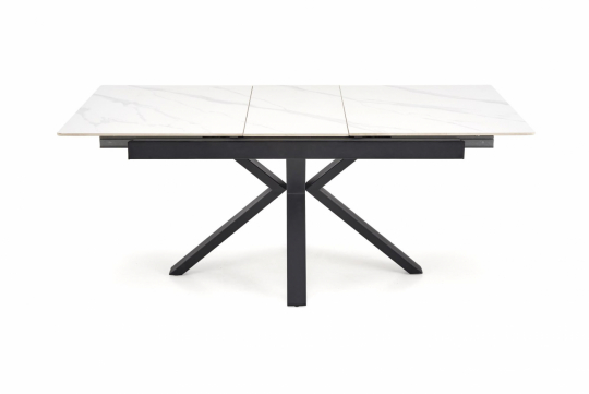 Ruokapöytä 'Platan' 140-180cm - Valkoinen/musta