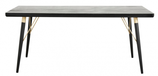 Ruokapöytä 'Black Wood' 180x90cm - Musta