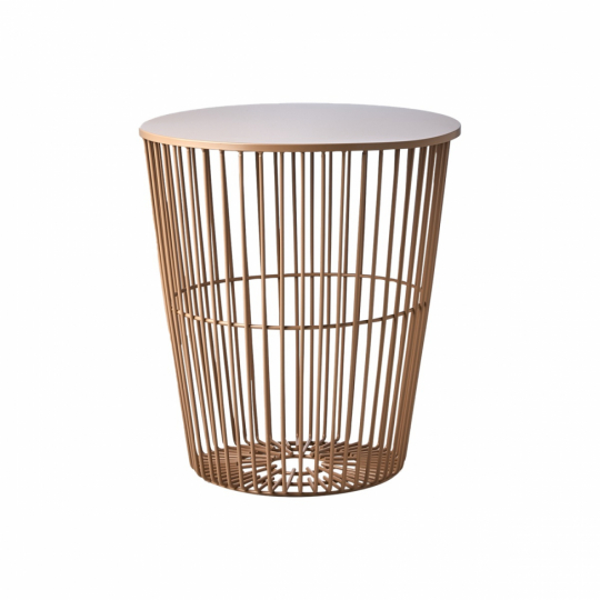 Soittopöytä/kori 'Marstrand' pyöreä 40cm - Persikka