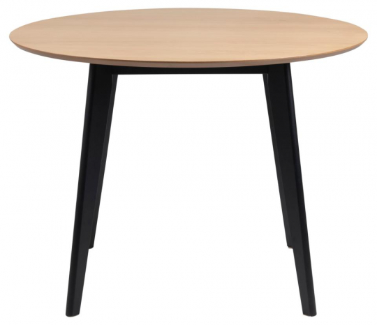 Ruokapöytä 'Ärsjö' Pyöreä 105cm - Musta/Luonnollinen