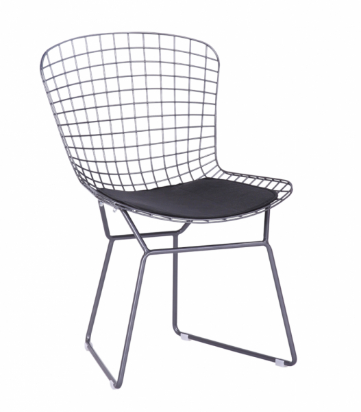 Tuoli 'Bertoia' - Hopea/Harmaa