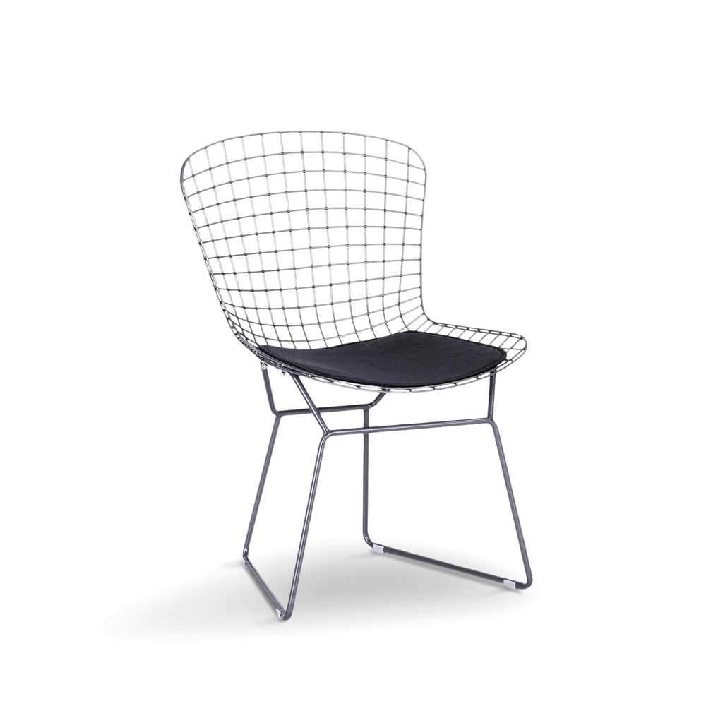 Tuoli 'Bertoia' - Hopea/Harmaa