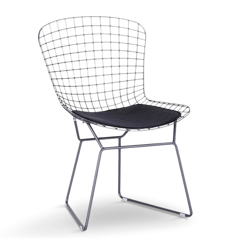 Tuoli 'Bertoia' - Hopea/Harmaa