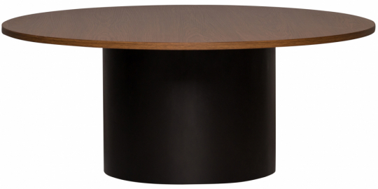 Soittopöytä 'Rounded' Pyöreä 100cm - Pähkinä