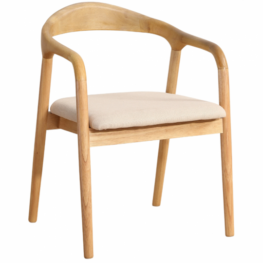 Käsinojatuoli 'Aspa' - Luonnonväri/beige