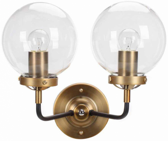 2-pakkaus Seinälampu 'Bright' - Messinki