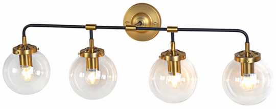 Seinälampu 'Bright' X4 - Messinki