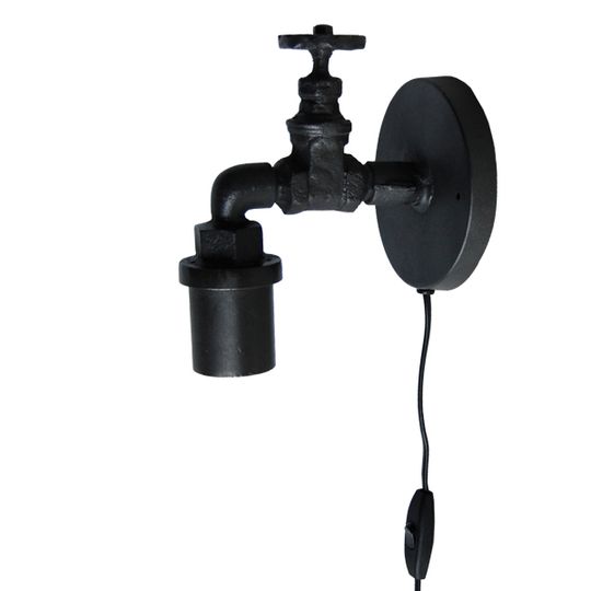 Seinälampu 'Albini' - Rauta/Vintage