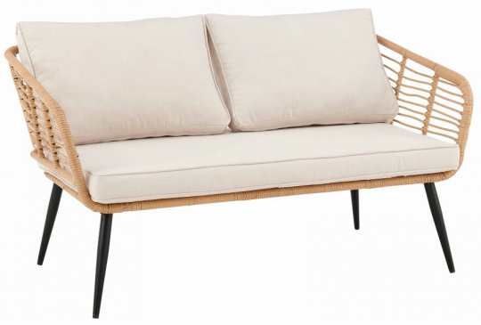 Puutarh sofa 'Sardinia' - Luonnollinen/Beige