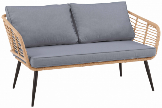 Puutarh sofa 'Sardinia' - Luonnollinen/Harmaa