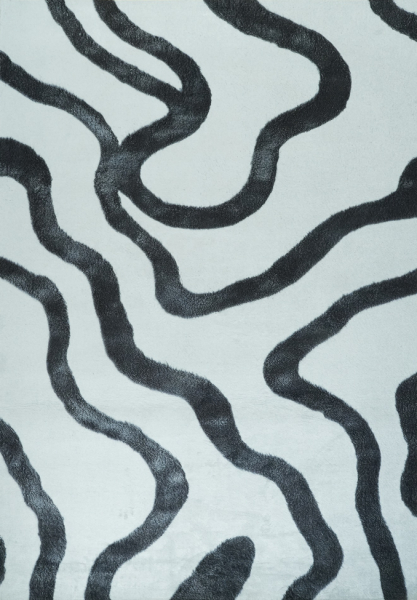 Matto 'Heloria' - Musta/Valkoinen