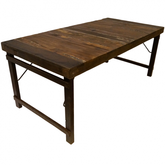 Ruokapöytä Vintage 180x90cm - Puu/Rauta