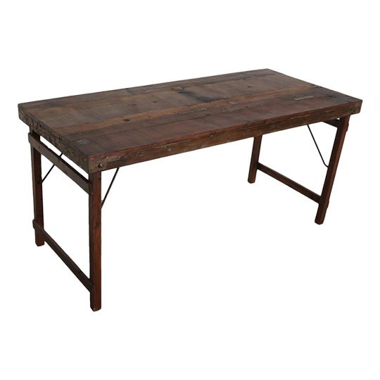 Taitettava ruokapöytä Vintage 165x75cm - Ruskea