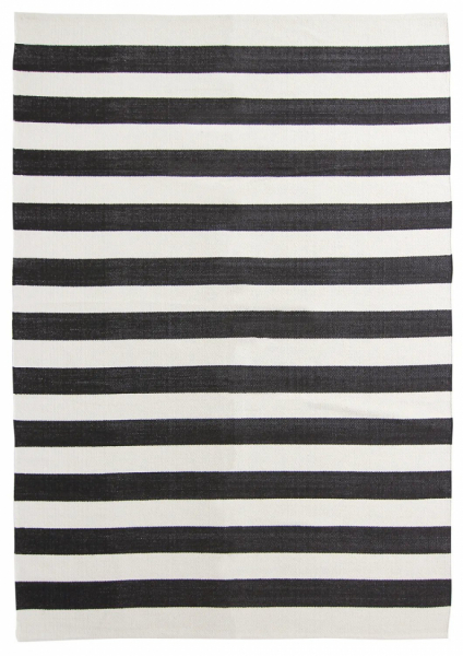Puuvillamatto 'Nilo' 60x120cm - Valkoinen/Musta