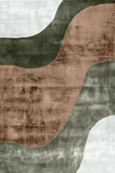 Wiltonmatto 'Barcelona' 240x340cm - Ruskea/Vaaleanvihreä