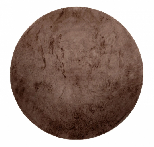 Pyöreä matto 'Aranga Super Soft' 120cm - Tummanruskea