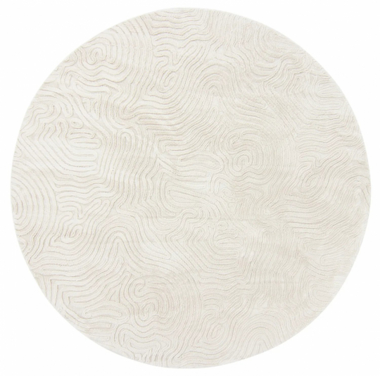 Pyöreä matto 'Amora' 120cm - Valkoinen