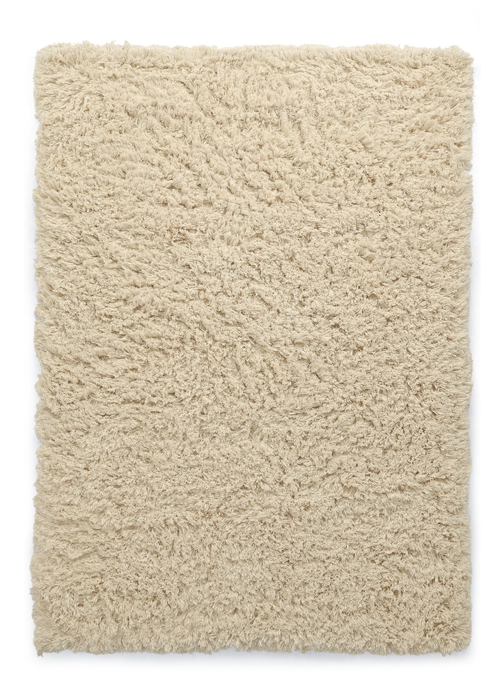 Ryijymatto 'Fassale Handwoven Wool' - beige