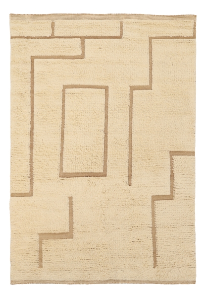 Ryijymatto 'Kiberg Handwoven Wool' - valkoinen