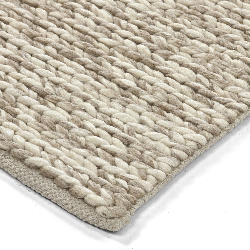 Villamatto 'Talvia Braided Wool' - Luonnonvärinen